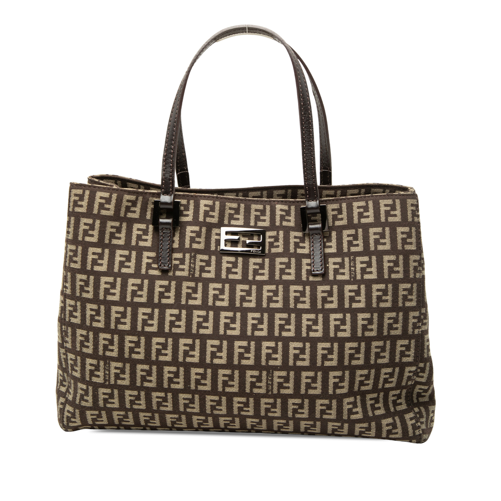 Pre-Loved Fendi Small Zucchino Canvas Tote